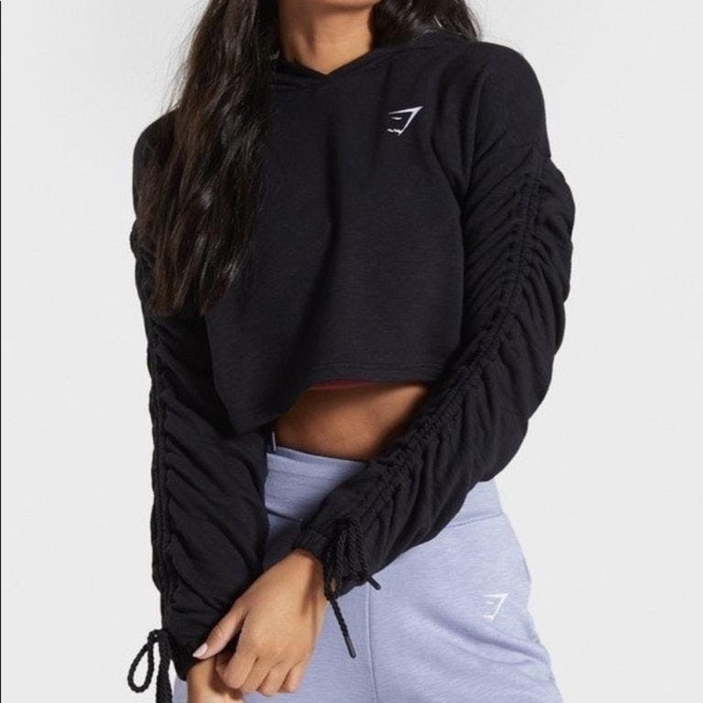 Brand new Gymshark ruched cropped hoodie